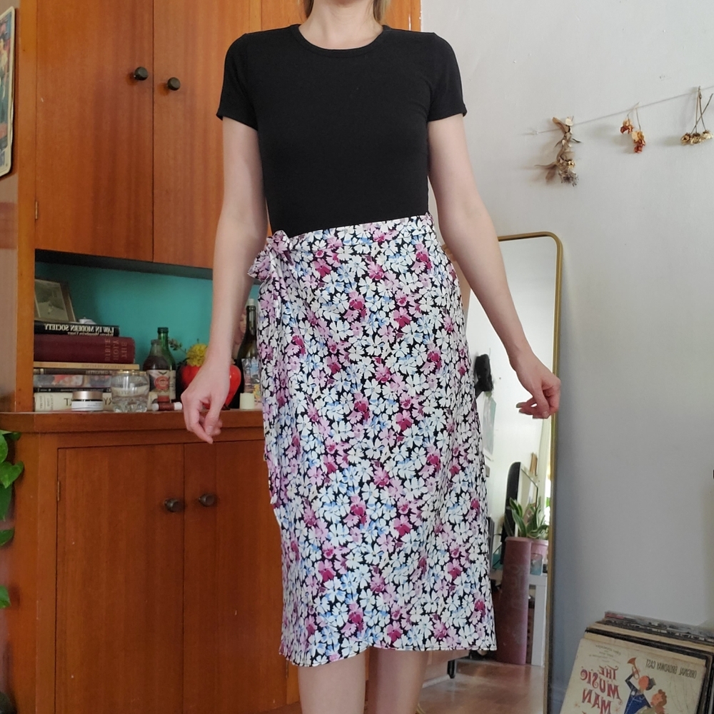 NWT Loft Floral Wrap Skirt